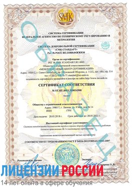 Образец сертификата соответствия Лесозаводск Сертификат OHSAS 18001
