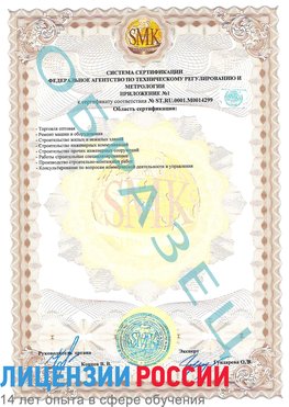 Образец сертификата соответствия (приложение) Лесозаводск Сертификат ISO 14001
